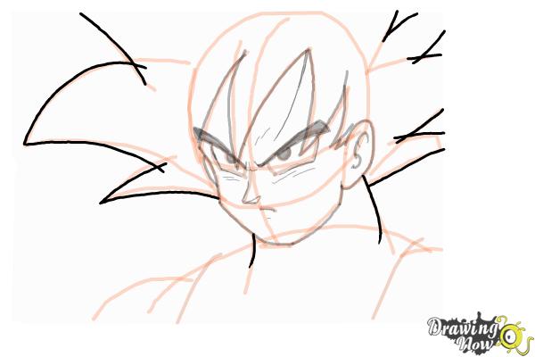 How To Draw Goku Dragonball Z Drawingnow