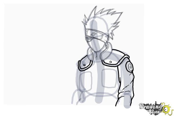 Easy anime drawing, How to draw kakashi Hatake step by step