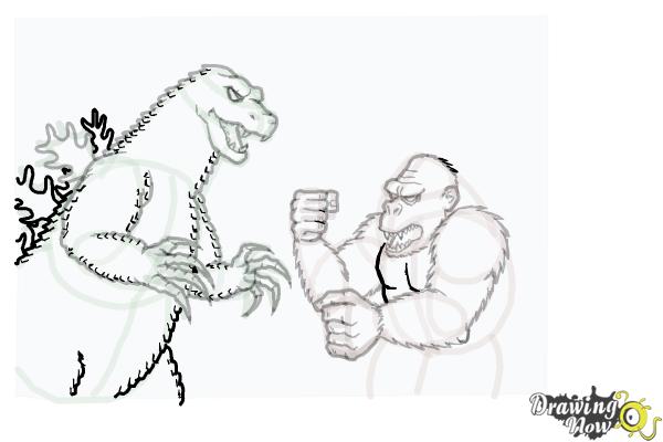 How to Draw Godzilla vs. Kong - DrawingNow